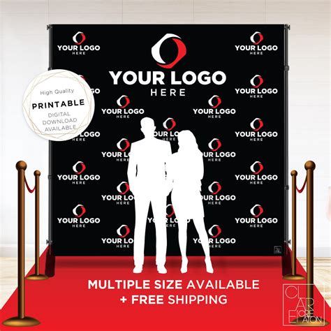 Company Custom Logo Backdrop Banner Step And Repeat Business Event