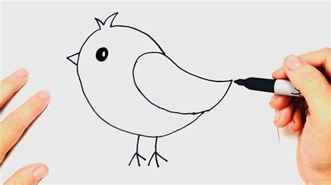 How To Draw A Bird Very Easy Step By Step Youtube Crafts Drawing