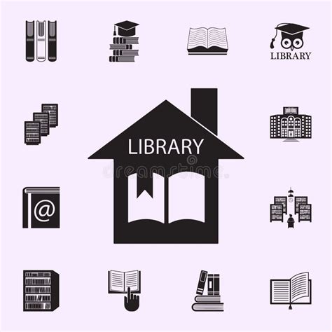 Library Icon Library Icons Universal Set For Web And Mobile Stock