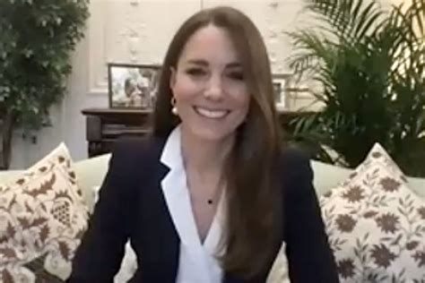 kate middleton debuts new look in video call with nurses from the queen s country home duchess