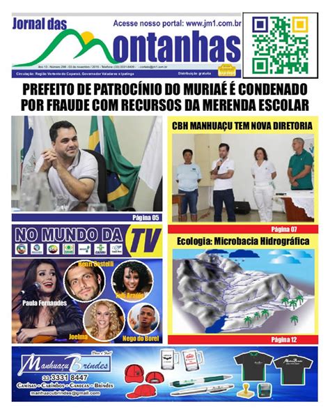 Edição 298 03 de novembro de 2015 JM1 Jornal das Montanhas