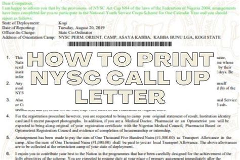 How To Print Nysc Call Up Letter 9guiders
