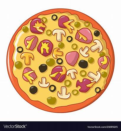 Pizza Cartoon Italian Icon Vector Royalty
