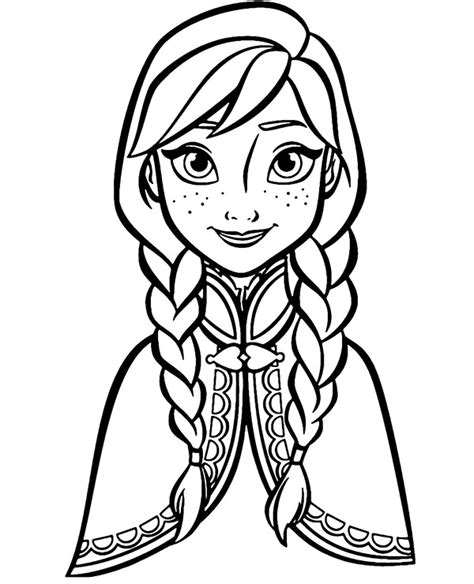 Printable Frozen Anna Coloring Pages