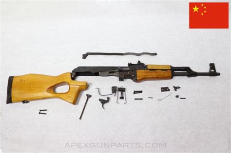 Chinese Mak 90 Ak47 Parts Kit With Original Populated Barrel Wood