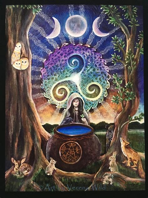 Magic Cauldron A4 Fine Art Print Etsy In 2021 Wiccan Art Pagan Art