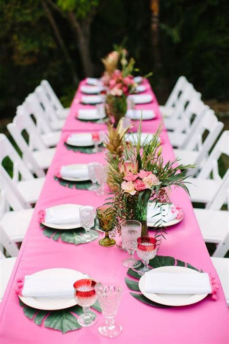Tropical Tablescape Ideas For Your Wedding Weddingbells Luau Bridal
