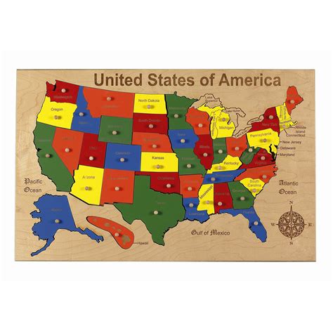Usa Map Puzzle Map Puzzle Usa Puzzle Wooden Puzzles