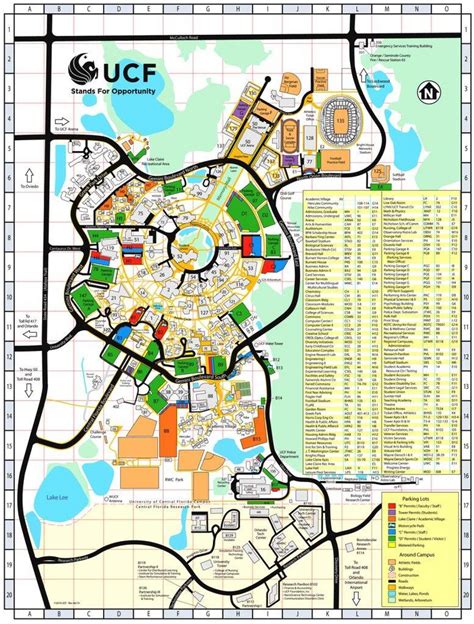 Ucf Campus Map Map Of University Of Central Florida Florida Usa