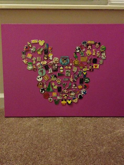 Display For Sydneys Disney Trading Pins Painted The Canvas To Match