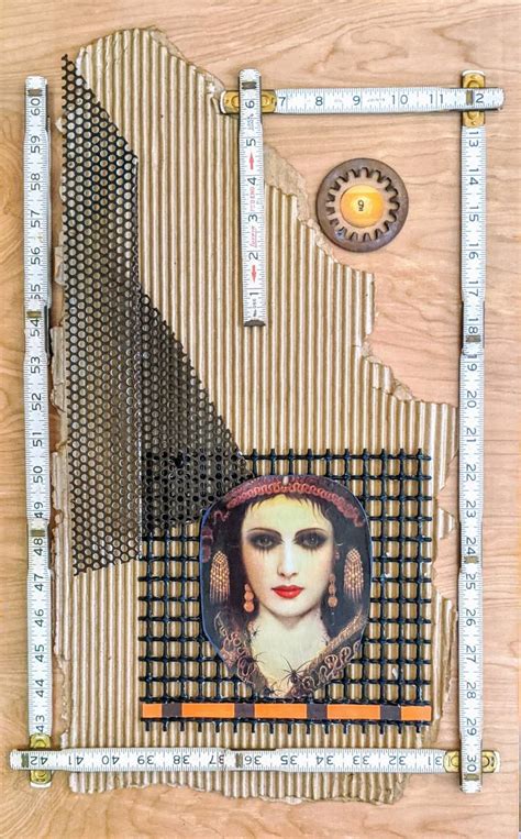 Ruby Red Lips And The Measurement Of Time Collage By Jules Silver