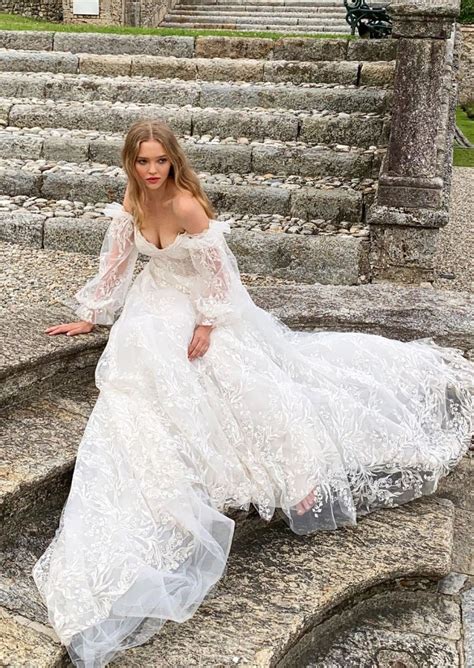 Monique Lhuillier Long Sleeve Wedding Dress Styles From Spring 2022