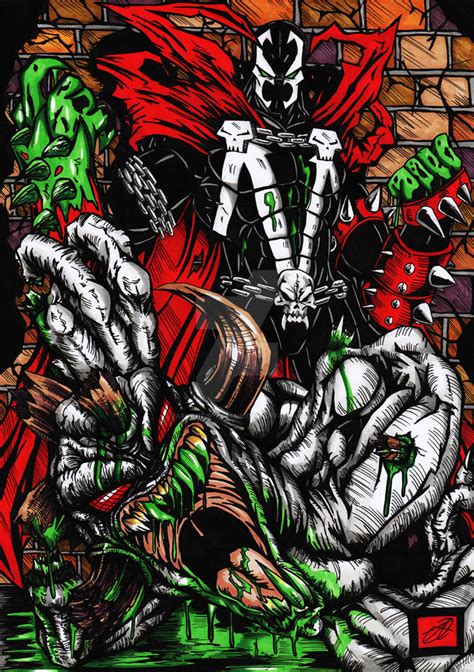 Spawn Vs Violator Coloured Version By Darkartistdomain On Deviantart