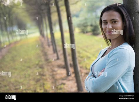 Leaning Against A Tree High Resolution Stock Photography And Images Alamy