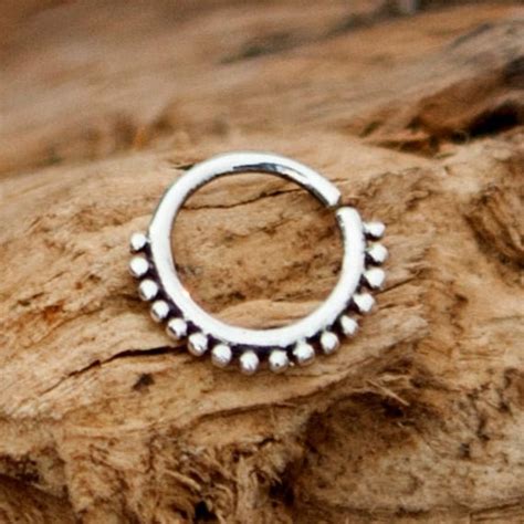 Silver Nose Ring Silver Nose Hoop Indian Nose Ring Etsy
