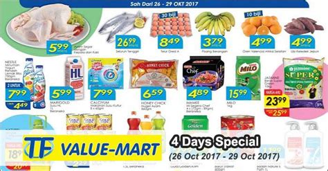 Tf Value Mart 4 Days Special Promotion 26 October 2017 29 October 2017