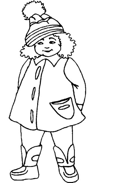 Winter Clothes Coloring Pages Coloring Home