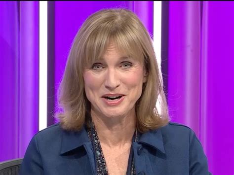 fiona bruce presents question time with arm in sling…