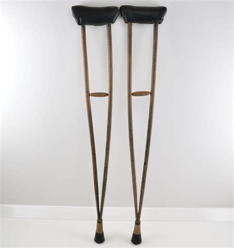 Old Hospital Crutches Crutch Cane Wood Crutches Display