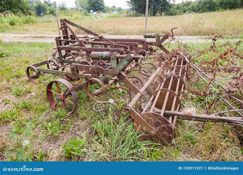 Old Rustic Agricultural Machinery Stock Image Image Of Antique