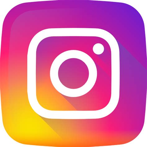 An Instagram Icon With A Long Shadow On Its Side In The Middle Of