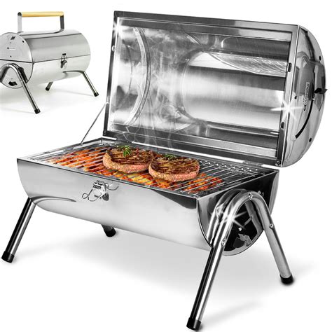 The first thing you need to rule is whether to buy a natural gas grill or one that burns propane. BBQ Grill Charcoal Barbecue Portable Mobile Stainless ...