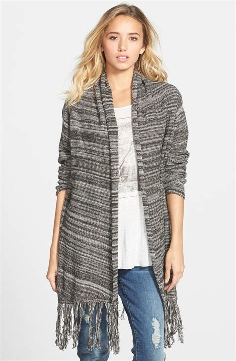 Sun And Shadow Marled Blanket Cardigan Juniors Nordstrom