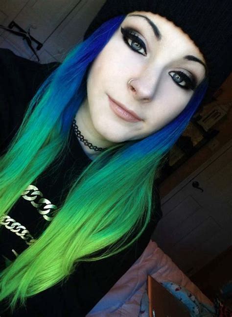 Blue And Green Hair Hair Pinterest Green Blue