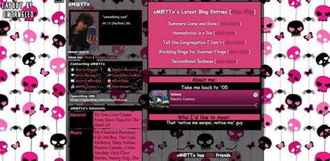 Scene Spacehey Layout Myspace Layout My Chemical Romance Gym Class