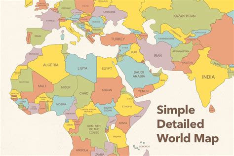 Simple Detailed World Map Detailed World Map World Map With