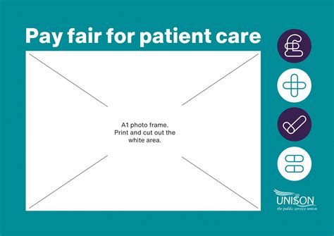 Pay fair for patient care A1 photo frame - UNISON Shop