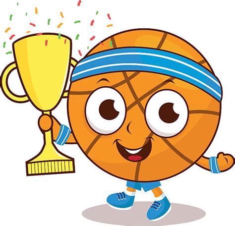 10 Champion Cartoon Basketball Holding Trophy Stock Photos Pictures