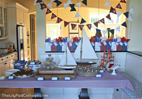 Nautical baby shower decorations can help you plan the sunniest nautical baby shower ever! Ahoy It's a Boy - Baby Shower - The Lilypad Cottage