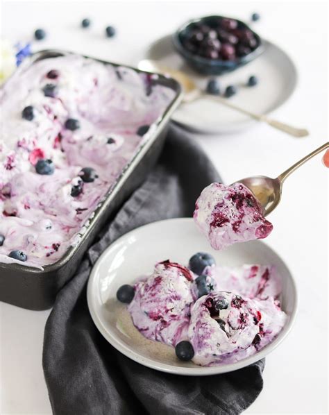 Blueberry Swirl Ice Cream No Churn Curlys Cooking