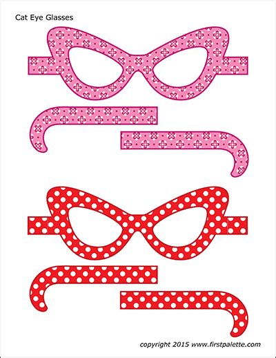 Cat Eye Glasses Templates Free Printable Templates And Coloring Pages