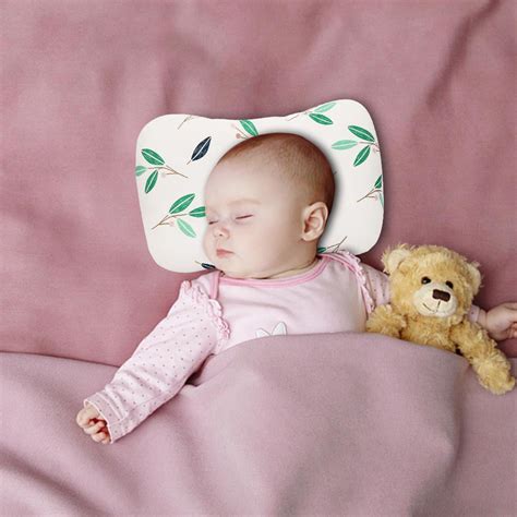 Mgaxyff Breathable Cotton Baby Pillow Soft Newborn Pillow Infant Head