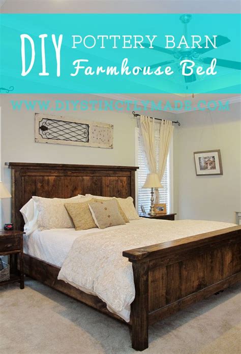 Diy Pottery Barn Farmhouse Bed Diystinctly Made Diy Farmhouse Bed