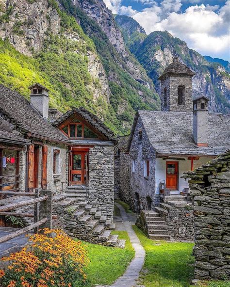 The Village Of Foroglio In Ticino Switzerland Rpics