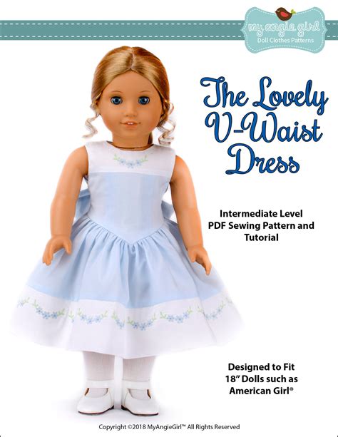 Ruffled Nightgown For 18 Dolls Pdf Sewing Pattern — Myangiegirl Doll Clothes And Sewing Patterns