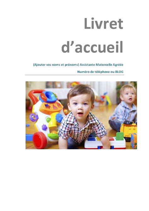 Livret D Accueil Contrat Assistante Maternelle Assistante Maternelle