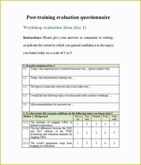 Free Survey Template Of 33 Free Questionnaire Templates Word Free