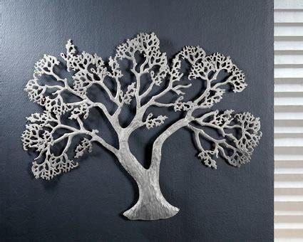GILDE Wanddekoobjekt »Wandrelief Baum« (1 Stück), Wanddeko, aus Metall