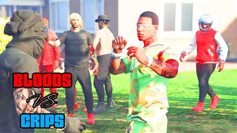Bloods Vs Crips Fight Club 2 Gang War Gta 5 Rp Youtube