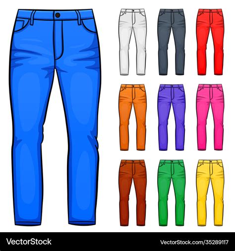 Pants Set Cartoon Royalty Free Vector Image Vectorstock