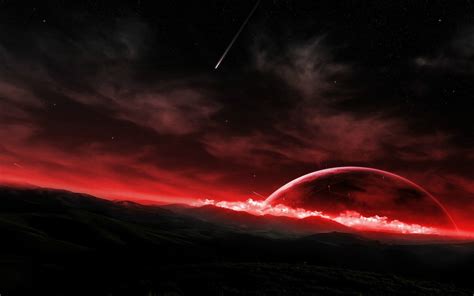 วอลเปเปอร์ แนวนอน กลางคืน ดาวเคราะห์ พื้นที่ ท้องฟ้า ศิลปะอวกาศ