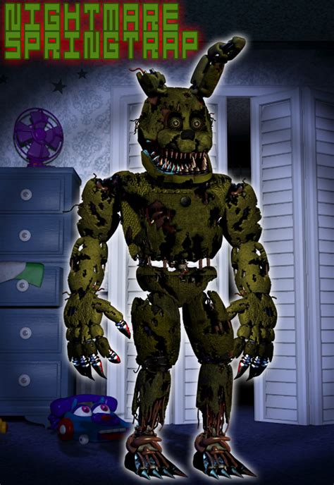 Springtrap is a withered, decayed spring bonnie suit, in which william afton has died and his soul is now trapped. Nightmare Springtrap by BlackFoxPixels on DeviantArt