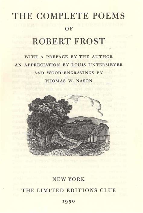 The Complete Works Of Robert Frost By Frost Robert Near Fine
