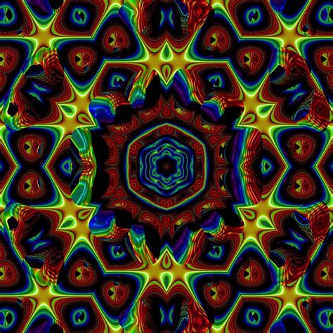 Fabric Fractals Mandalas Energy Art Patterns Spiral Wave Particle