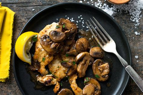 Rinse the chicken breasts, season with salt and pepper, and sauté in a pan in 1 tablespoon hot clarified butter. Lemon and Garlic Chicken With Mushrooms - The New York Times