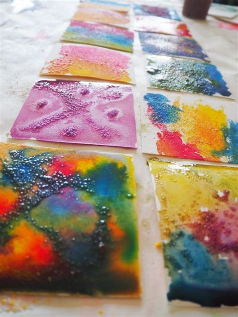 Watercolour And Salt Science And Art Exploration For Kids Science